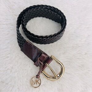 Michael Kors weave Dark Brown Leather Women’s Belt M